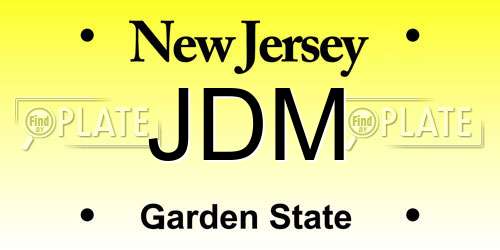 JDM New Jersey License Plate