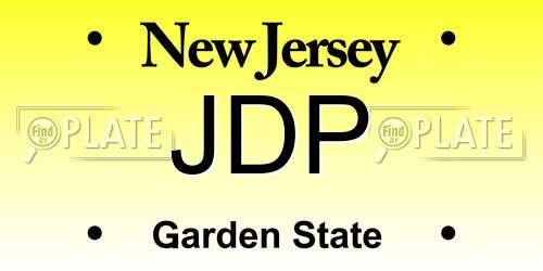 JDP New Jersey License Plate