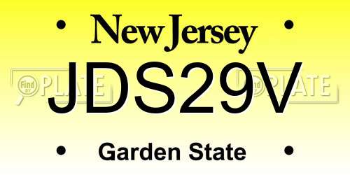 JDS29V New Jersey License Plate