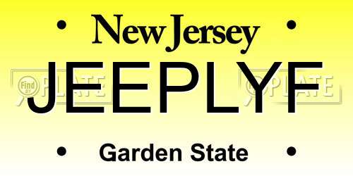 JEEPLYF New Jersey License Plate