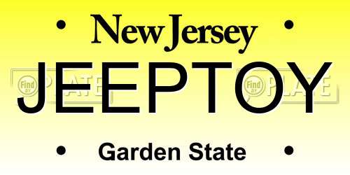 JEEPTOY New Jersey License Plate