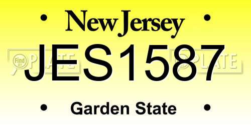 JES1587 New Jersey License Plate