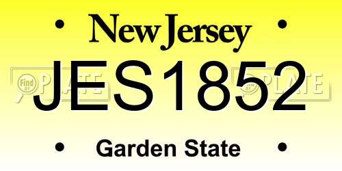 JES1852 New Jersey License Plate