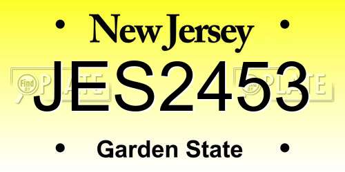 JES2453 New Jersey License Plate