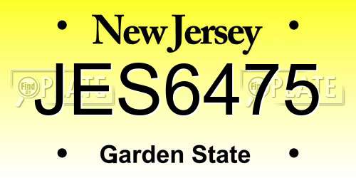 JES6475 New Jersey License Plate