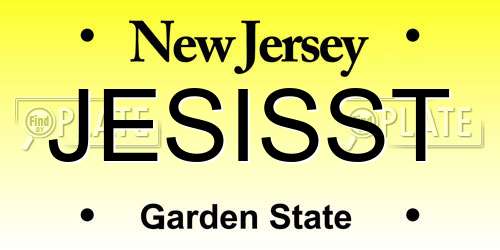 JESISST New Jersey License Plate