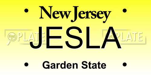 JESLA New Jersey License Plate