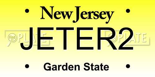 JETER2 New Jersey License Plate