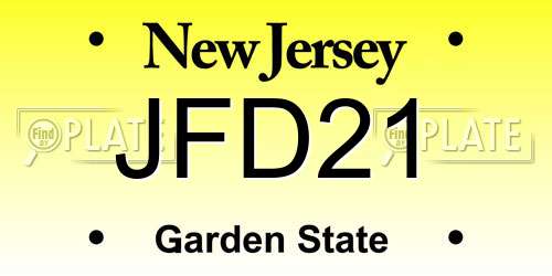 JFD21 New Jersey License Plate