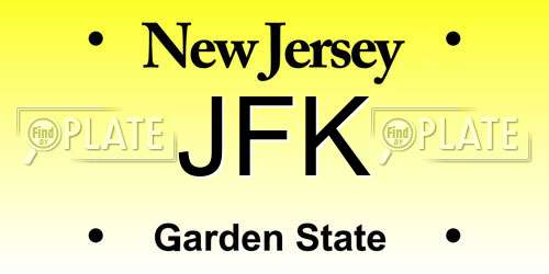 JFK New Jersey License Plate
