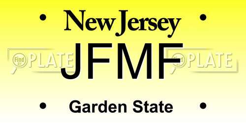 JFMF New Jersey License Plate