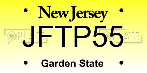 JFTP55 New Jersey License Plate