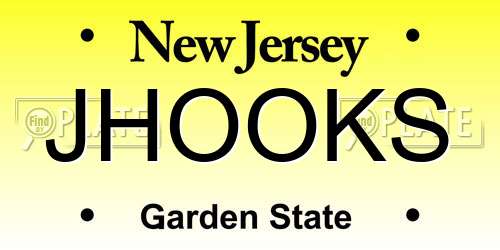 JHOOKS New Jersey License Plate