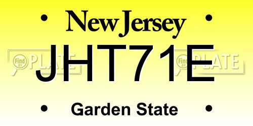JHT71E New Jersey License Plate