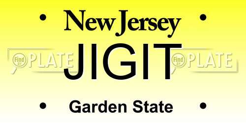 JIGIT New Jersey License Plate
