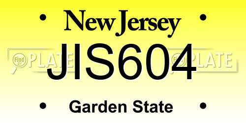 JIS604 New Jersey License Plate