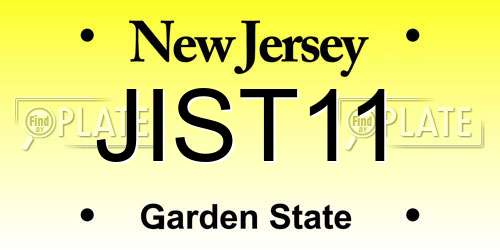 JIST11 New Jersey License Plate
