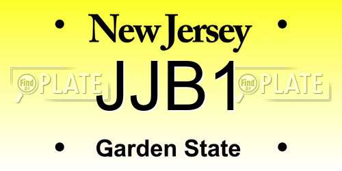 JJB1 New Jersey License Plate