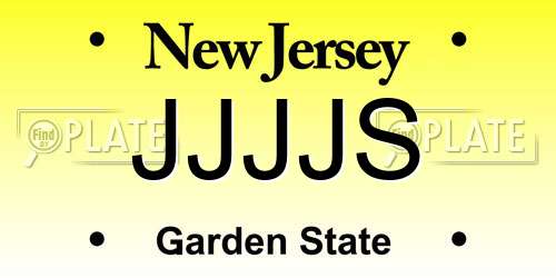 JJJJS New Jersey License Plate