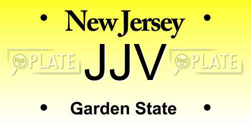 JJV New Jersey License Plate