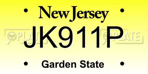 JK911P New Jersey License Plate