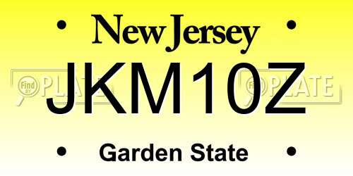 JKM10Z New Jersey License Plate