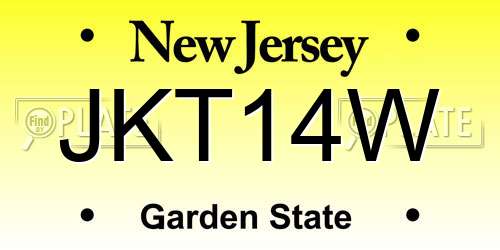 JKT14W New Jersey License Plate
