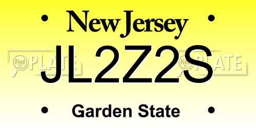 JL2Z2S New Jersey License Plate