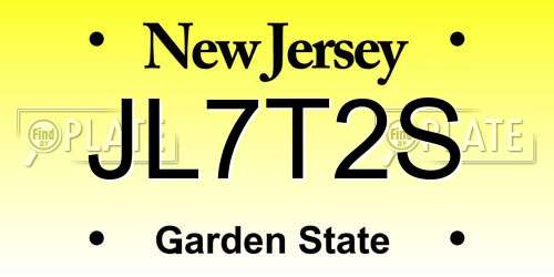 JL7T2S New Jersey License Plate