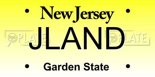 JLAND New Jersey License Plate