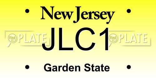JLC1 New Jersey License Plate