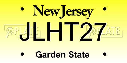 JLHT27 New Jersey License Plate