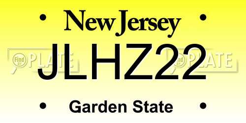 JLHZ22 New Jersey License Plate
