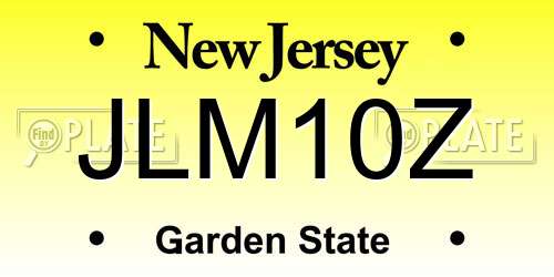 JLM10Z New Jersey License Plate