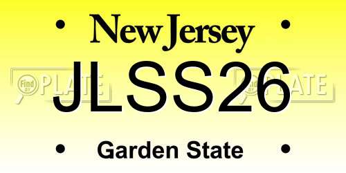 JLSS26 New Jersey License Plate