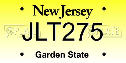 JLT275 New Jersey License Plate