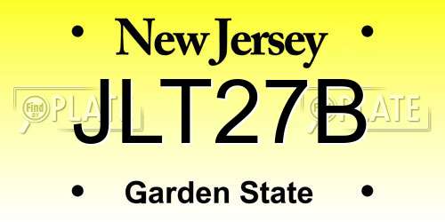 JLT27B New Jersey License Plate