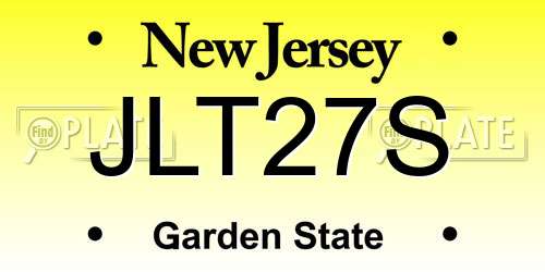 JLT27S New Jersey License Plate