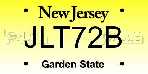JLT72B New Jersey License Plate
