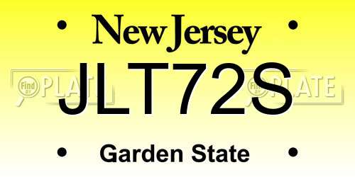 JLT72S New Jersey License Plate