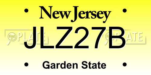 JLZ27B New Jersey License Plate