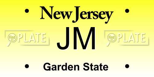 JM New Jersey License Plate