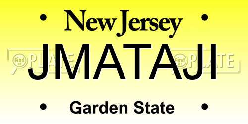 JMATAJI New Jersey License Plate
