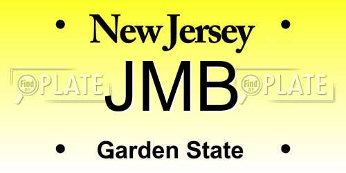 JMB New Jersey License Plate