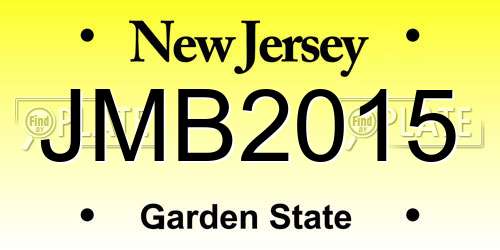 JMB2015 New Jersey License Plate