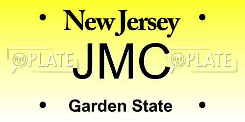 JMC New Jersey License Plate
