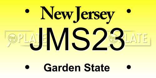 JMS23 New Jersey License Plate