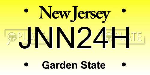 JNN24H New Jersey License Plate