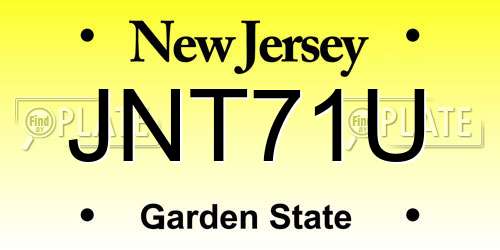 JNT71U New Jersey License Plate