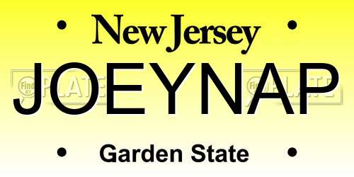JOEYNAP New Jersey License Plate